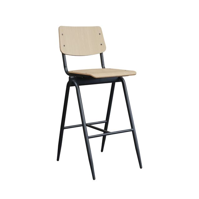 Barkruk Solid - Hout - Hoog – afbeelding 2