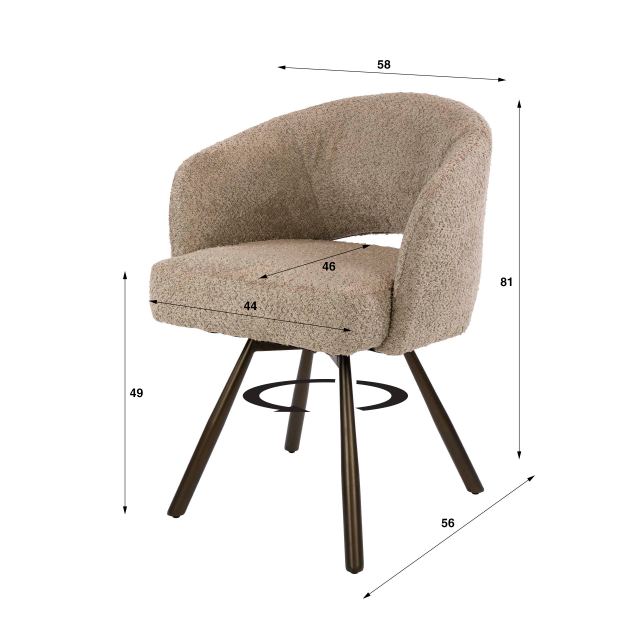 Draaistoel Salon Cross – afbeelding 14