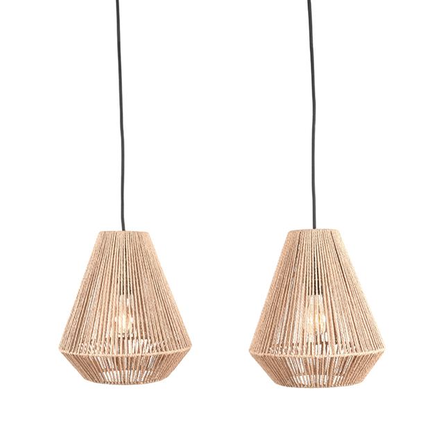 Hanglamp Ibiza - Jute - 2-Lichts – afbeelding 2