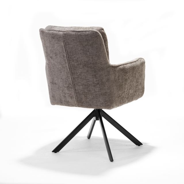 Draaistoel Alex Stof Cremona #04 Natural - 360 frame zwart A360 – afbeelding 3