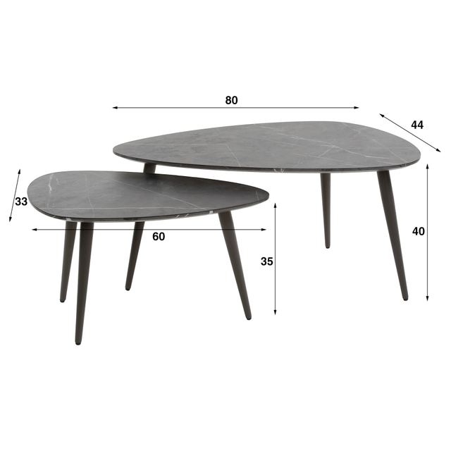 Salontafel Onyx peervormig set/2 – afbeelding 10