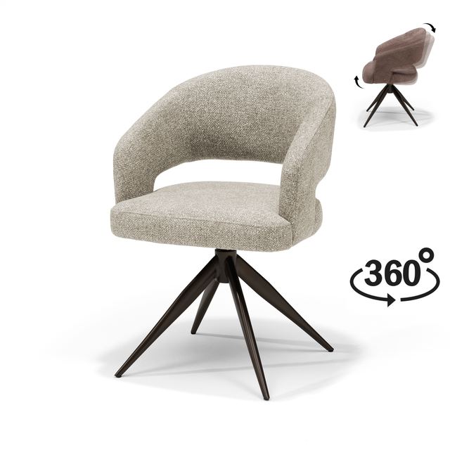 Armstoel Swing Stof Leo - Relax functie - frame Anodic Brown