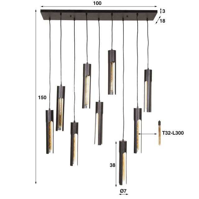 Hanglamp Tube 5+4l – afbeelding 10