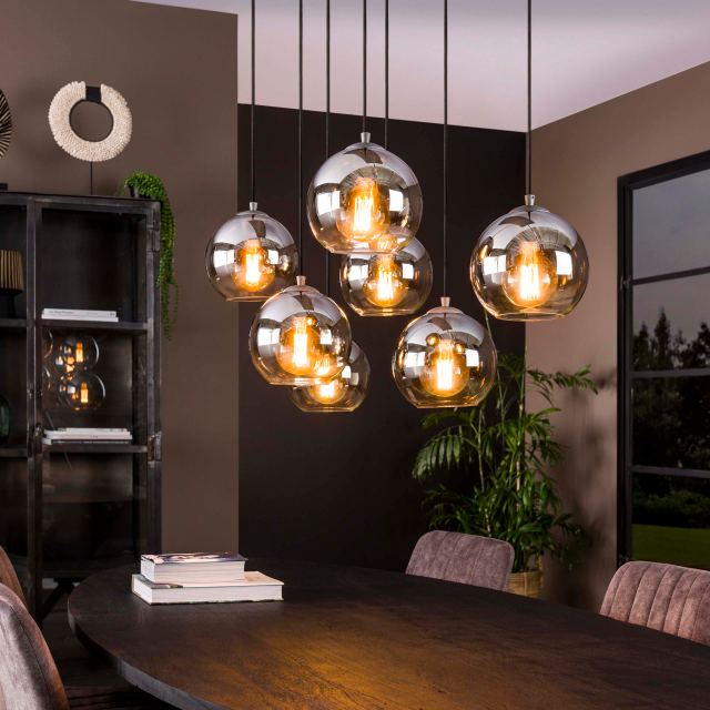 Hanglamp Bubble Shaded 4+3l