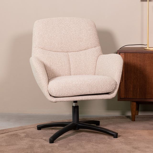 Fauteuil Chill Zone - Royal Boucle Naturel / Zwart