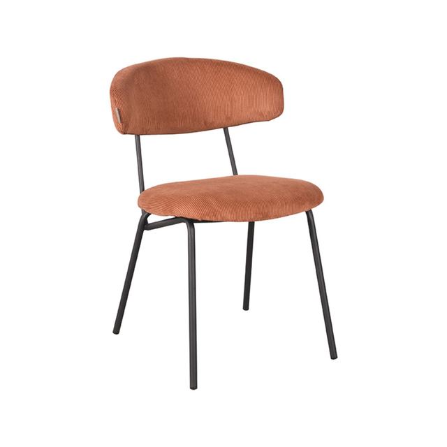 Eetstoel Zack - Ribcord Rust / Zwart