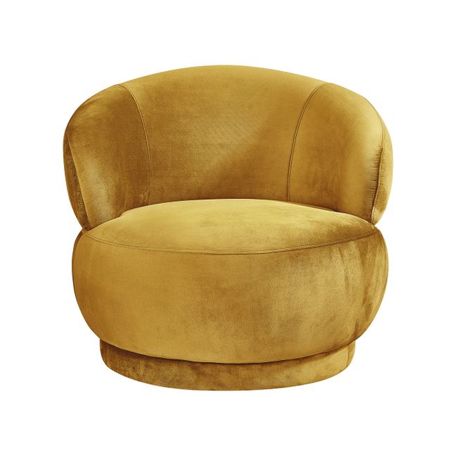 Fauteuil Lobby - Fluweel Oker – afbeelding 2