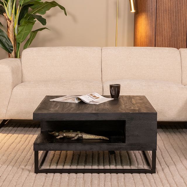 Salontafel Cube - Mangohout - 80 cm