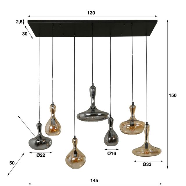 Hanglamp Karaf 4+3l – afbeelding 10