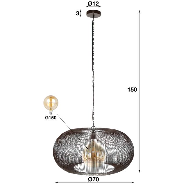 Hanglamp Copper Twist 1L Ø70 – afbeelding 10