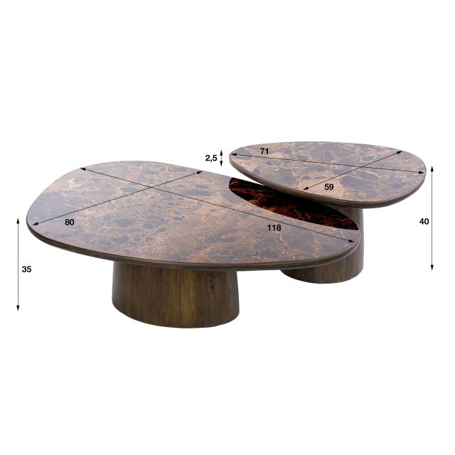 Salontafel Empera driehoekig set/2 – afbeelding 10