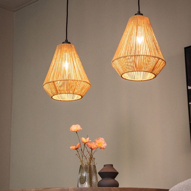 Hanglamp Ibiza - Jute - 2-Lichts