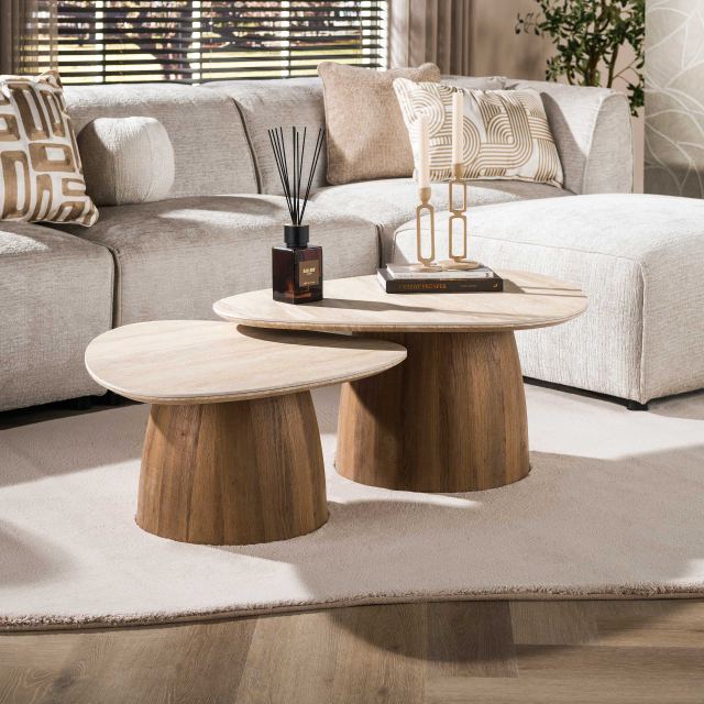 Salontafel Romano driehoekig set/2