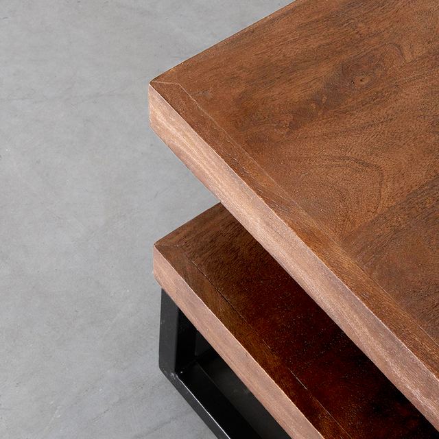 Salontafel Cube - Mangohout - 80 cm – afbeelding 4