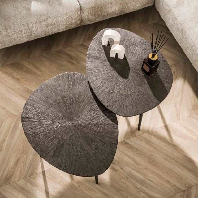 Salontafel Brown Ray leaf set/2 – afbeelding 2