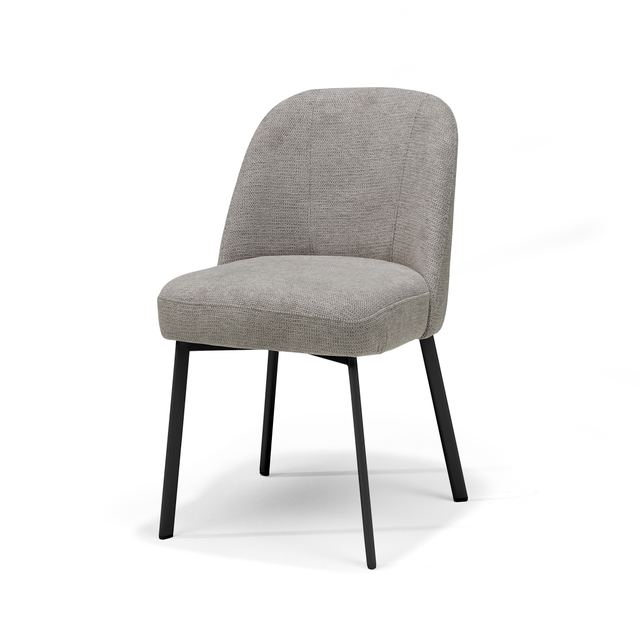 Eetstoel Luxor 2 Ovaal Zwart Stof Mito #109