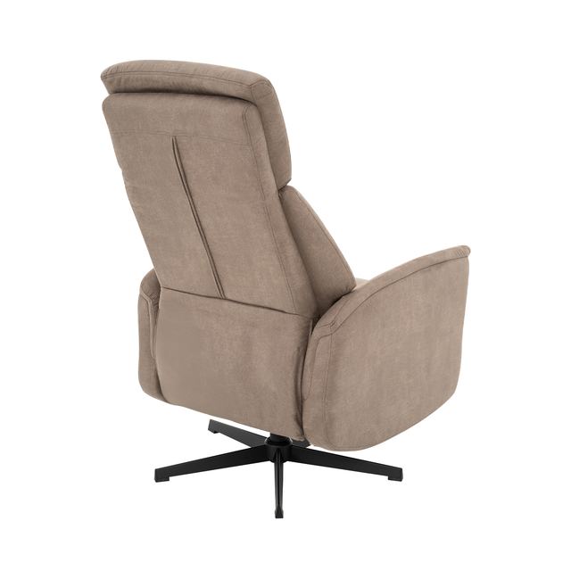 Fauteuil Aarhus - Micro Suede - 2-Motorig Taupe / Zwart – afbeelding 6