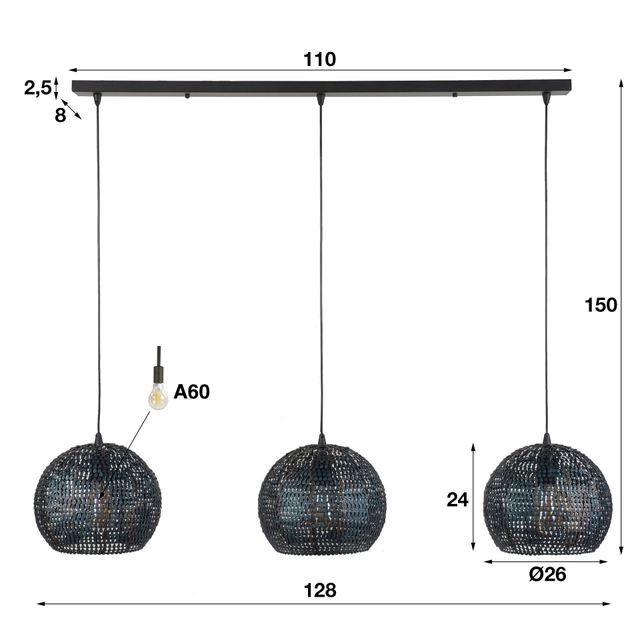 Hanglamp Armor Orb 3L – afbeelding 10