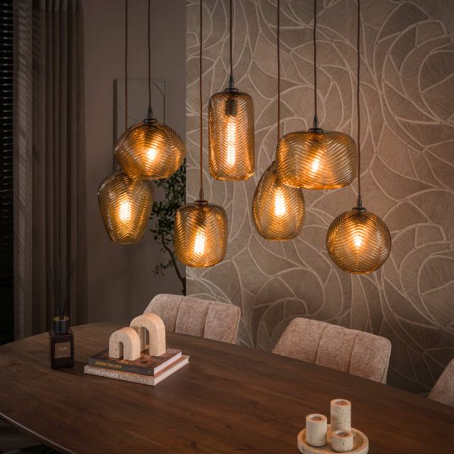 Hanglamp Chevron 4+3l