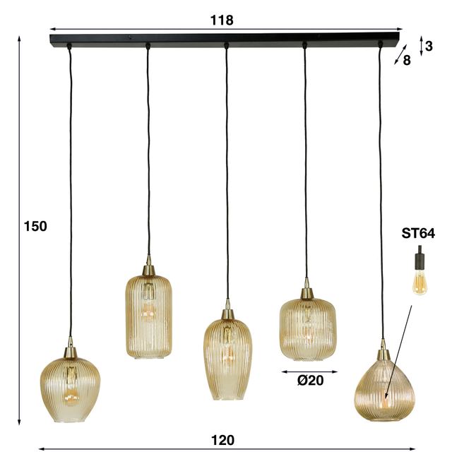Hanglamp Stripe 5L – afbeelding 10