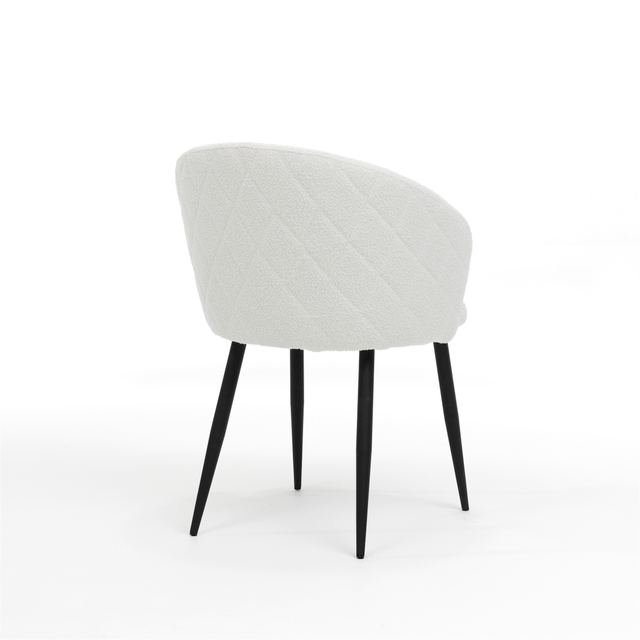 Eetstoel Kelly Stof Teddy Ivory – afbeelding 2