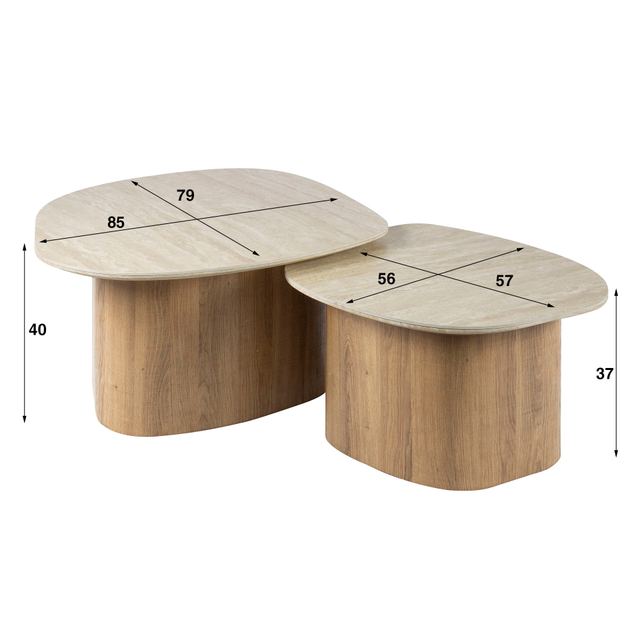 Salontafel Romano kiezel set/2 – afbeelding 11