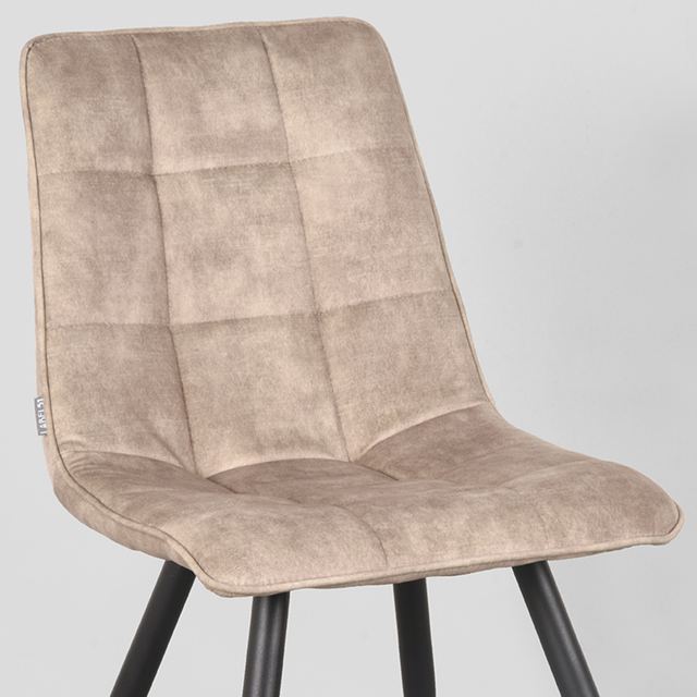 Eetstoel Jelt - Velours Zand / Zwart – afbeelding 5