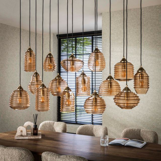 Hanglamp Rib Glass 5+5+5l – afbeelding 4