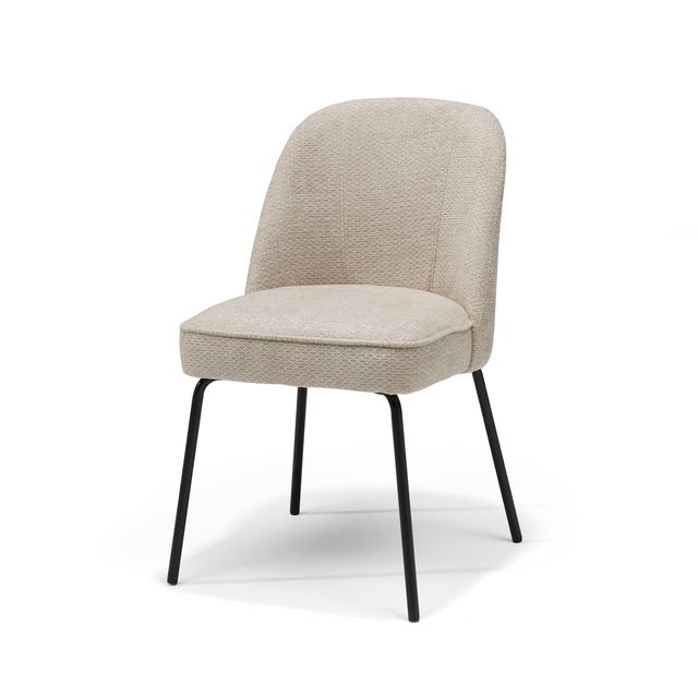 Eetstoel Luxor Zwart Stof Retro Bliss #03 Naturel Ukfr
