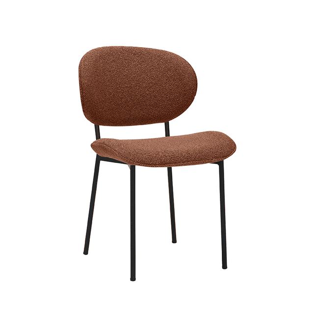 Eetstoel Senn - Royal Boucle Coral / Zwart – afbeelding 2