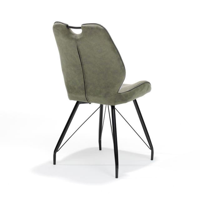 Eetstoel Penta zwart stof Soft Groen – afbeelding 2