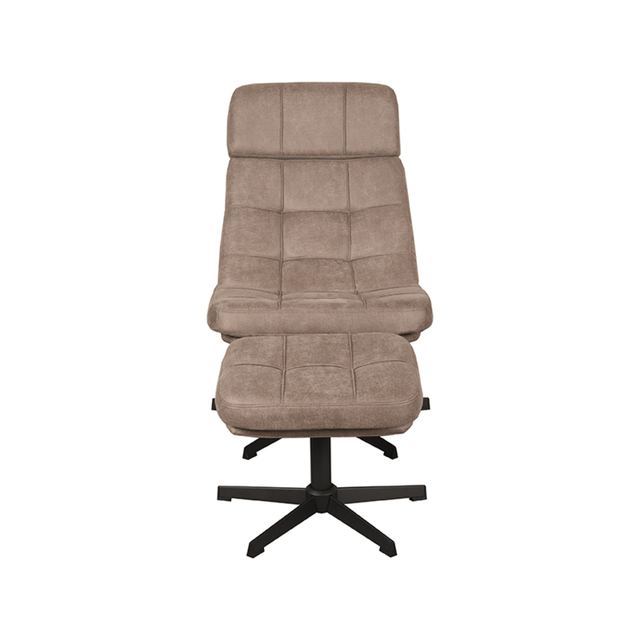 Fauteuil Alvar - Micro Suede - Incl. Hocker – afbeelding 4