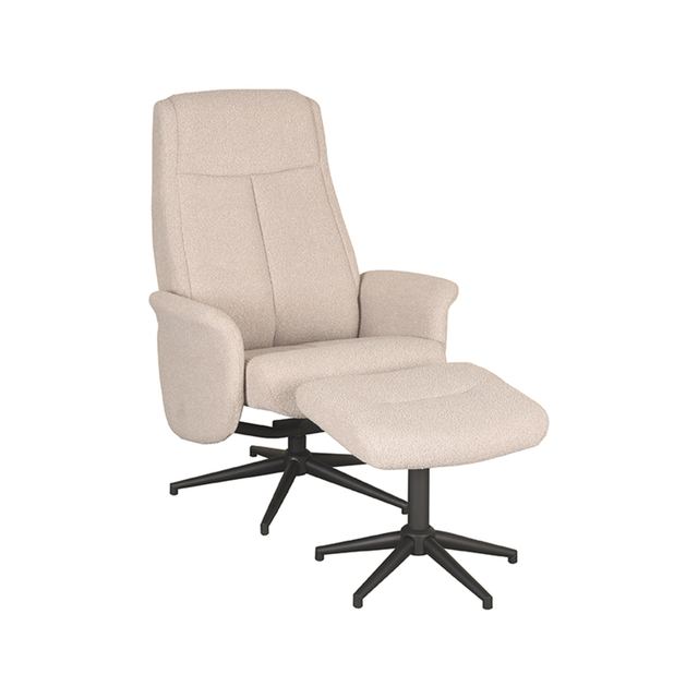 Fauteuil Bergen - Boucle - Incl. Hocker