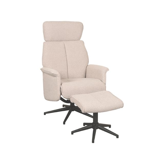 Fauteuil Verdal - Boucle - Incl. Hocker – afbeelding 2