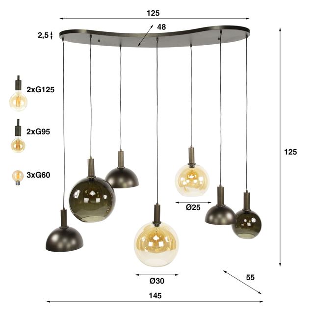 Hanglamp Cluster 4+3l – afbeelding 10