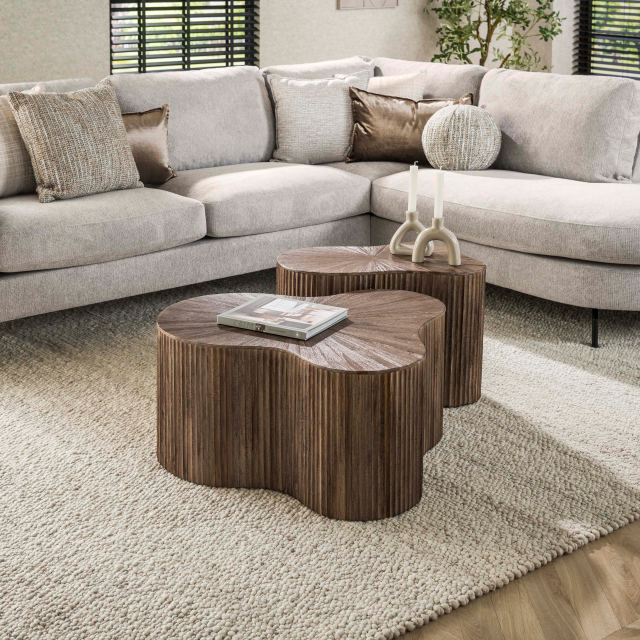 Salontafel Maya Teak shamrock set/2 – afbeelding 2