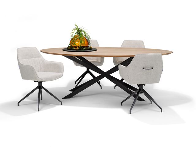 Switch-solar Eetkamertafel 220x120 Ovaal Bardolino