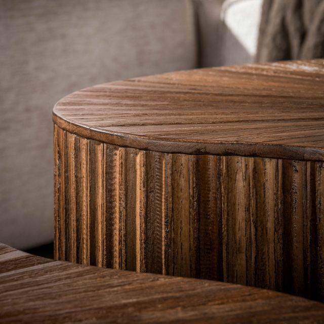 Salontafel Maya Teak niervormig set/2 – afbeelding 3