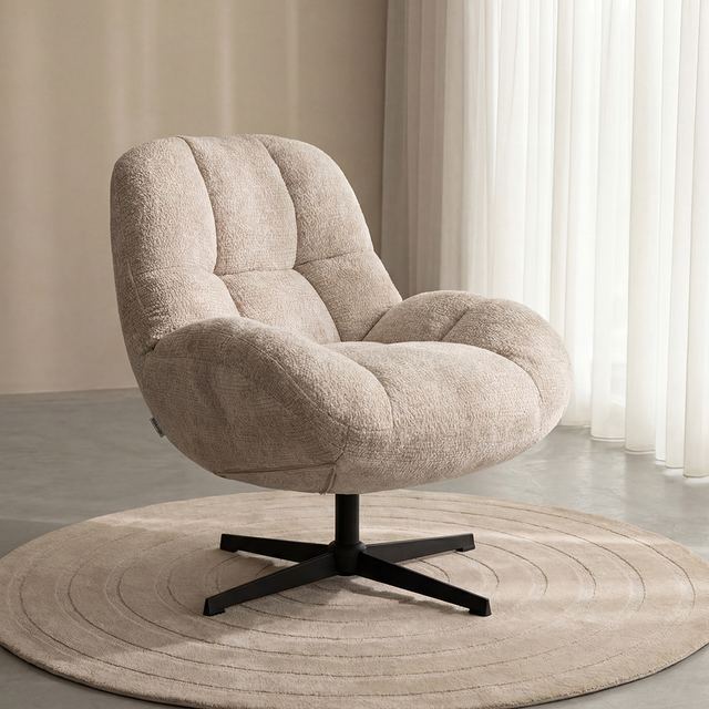 Fauteuil Huxley - Elite Naturel / Zwart