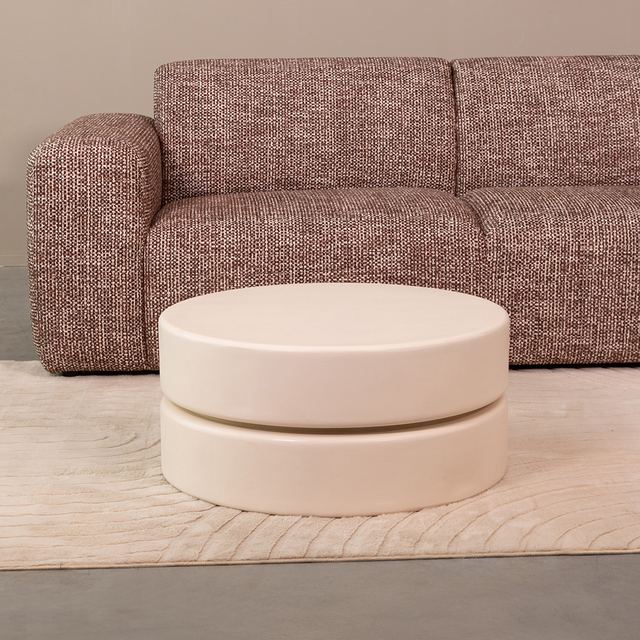 Salontafel Milly - Mangohout - 70 cm - Rond