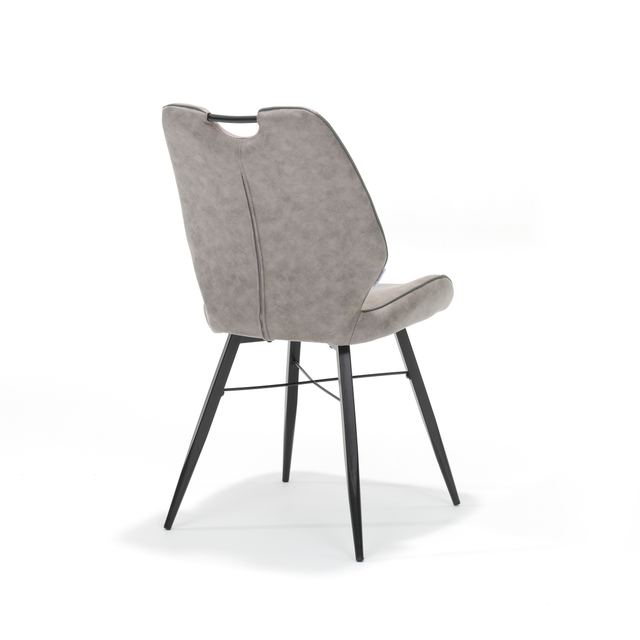 Eetstoel Quattro zwart stof Soft – afbeelding 2