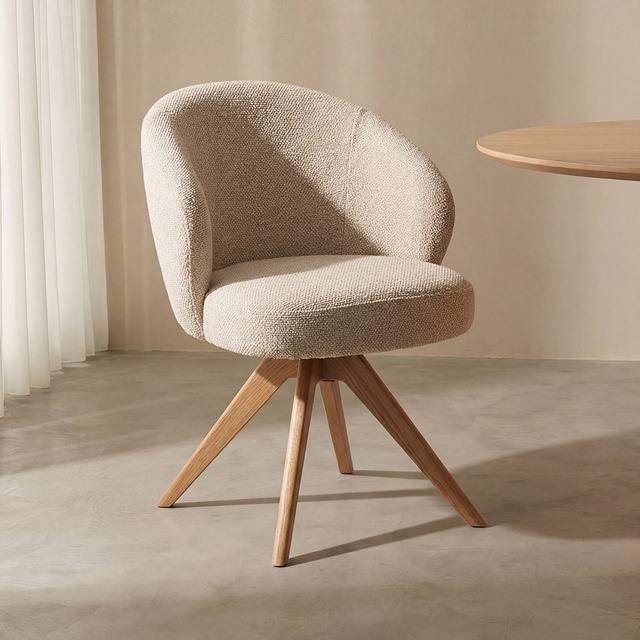 Eetstoel Sabi - Royal Boucle - Hout Naturel