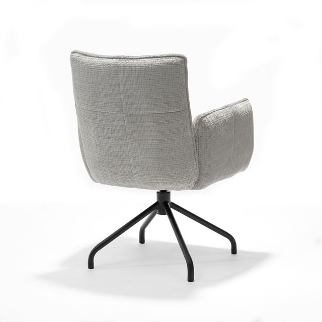 Draaistoel Nova Stof Cremona #04 Natural - 360 frame zwart P14 – afbeelding 3
