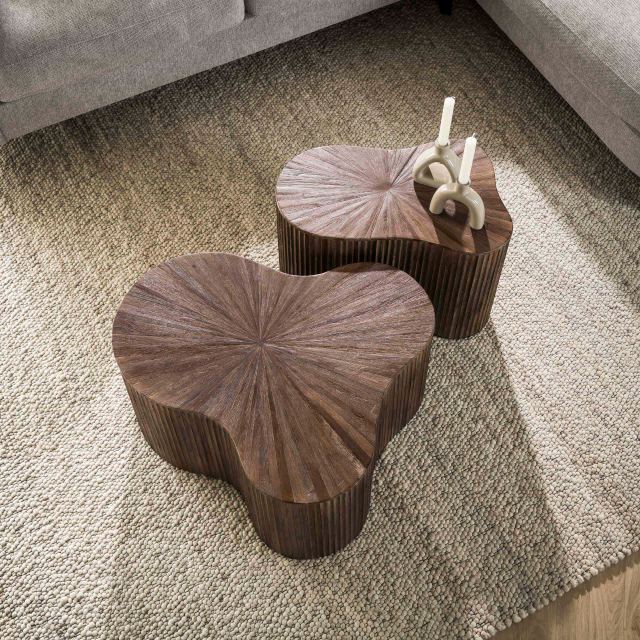 Salontafel Maya Teak shamrock set/2
