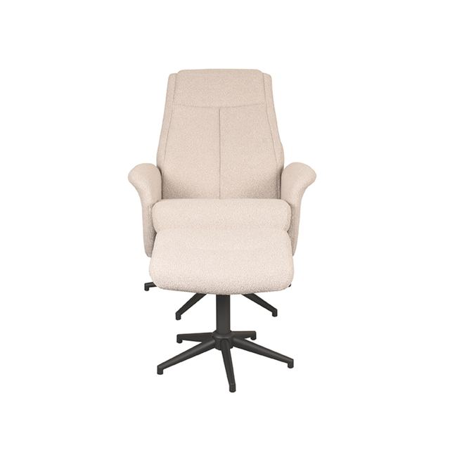 Fauteuil Bergen - Boucle - Incl. Hocker – afbeelding 4