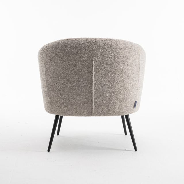 Fauteuil Laura Stof Teddy Natural 01 – afbeelding 5
