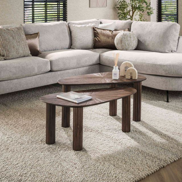 Salontafel Maya Teak organisch set/2 – afbeelding 2