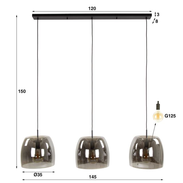 Hanglamp Drift Glass 3L – afbeelding 10