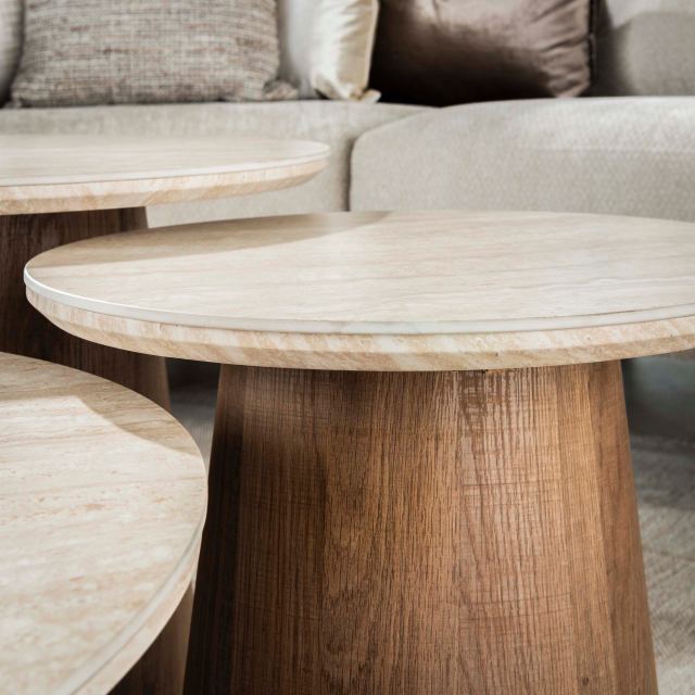 Salontafel Romano rond set/3 – afbeelding 3