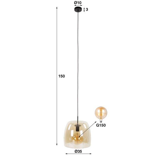 Hanglamp Drift Glass 1L – afbeelding 10